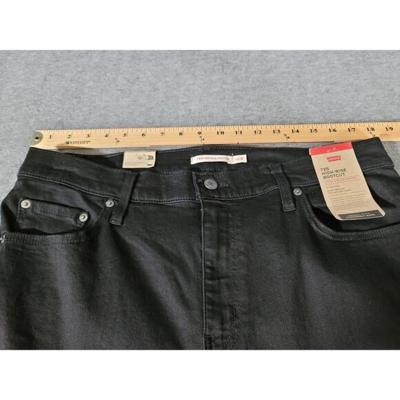 Levi's 725 High Rise Bootcut Stellar Stretch Black Jeans  Plus Size 16W NWT - Picture 15 of 16